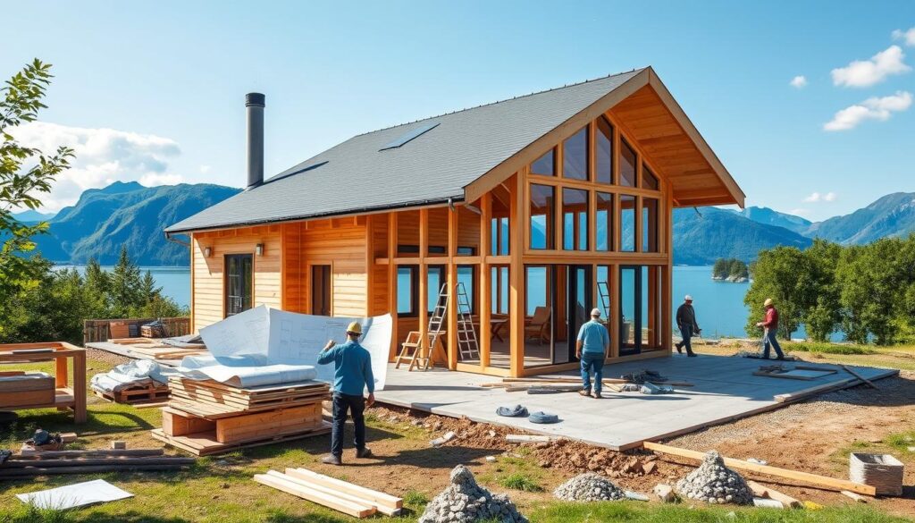 Bauablauf Ferienhaus Holz Fjordholz